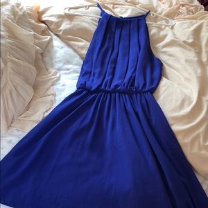 Navy Chiffon Dress
